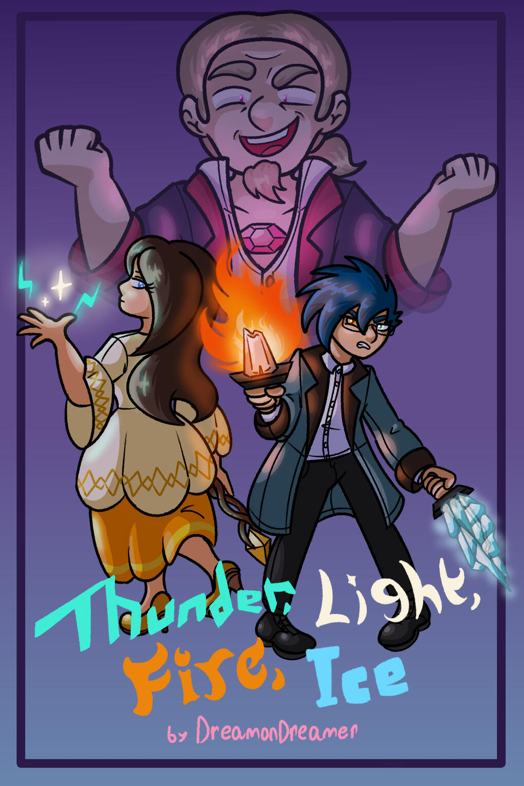 Thunder, Light, Fire, Ice by DreamonDreamer